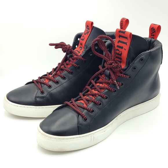 JOHN GALLIANO High Top Black Red Laces men\'s size 10.5 US 44 EU main image 4
